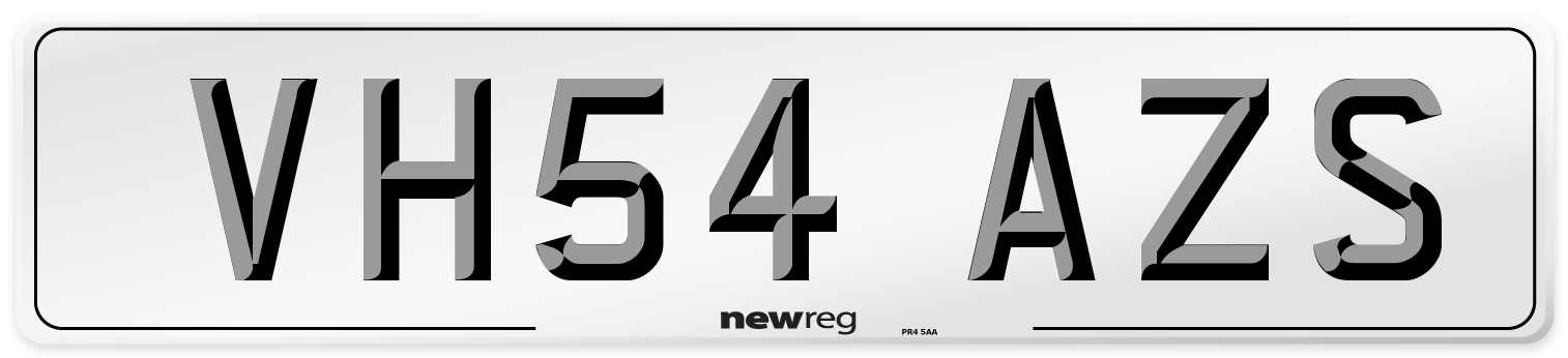 VH54 AZS Number Plate from New Reg